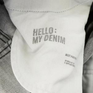 L'Appartement HELLO MY DENIM デニムパンツ ジーンズ ジッパーフライ コットン 26 ライトグレー