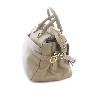 POTIOR 2WAYバッグ ハンドバッグ ショルダーバッグ やぎ革 モカ GO-0012