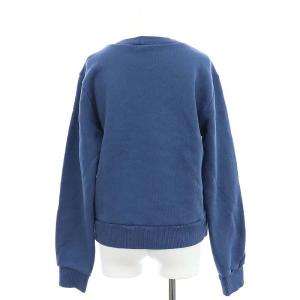 A.P.C. 裏起毛スウェット トレーナー 長袖 プルオーバー ロゴ XS ブルー