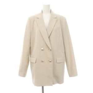 ダブル オーバーサイズジャケット ブレザー 40 L ベージュ /YQ OS