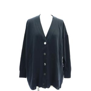ICE COTTON BIG Vカーディガン 長袖 オーバーサイズ F 紺 ネイビー 21080200425120
