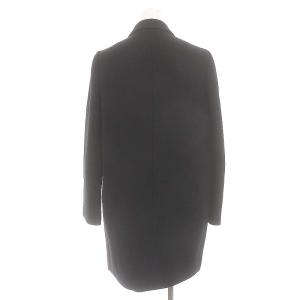 kate spade new york ウールリボン装飾コート アウター ロング チェスター 総裏地 0 黒 ブラック