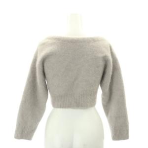 SNIDEL 23AW フォックスファーショートカーディガン ニット 長袖 F ライトグレー