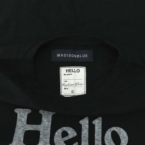 MADISONBLUE HELLO CREW NECK TEE 半袖 プリント 01 ブラック