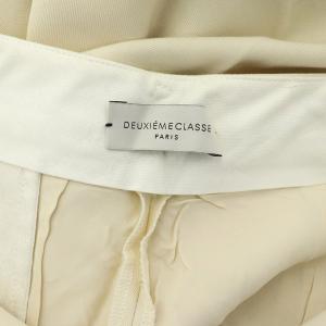 Deuxieme Classe DRYWOOL-PANTS ワイドパンツ ストレート ウール 34 アイボリー