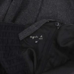 agnes b. キャミワンピース ロング ウール 38 M グレー