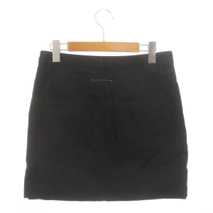 MM6 Maison Margiela コットンミニスカート タイト 中綿 40 黒 ブラック