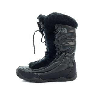 THE NORTH FACE W Nuptse Fur IV スノーブーツ ショートブーツ ナイロン フェイクファー 22.5cm 黒 ブラック NFW70088