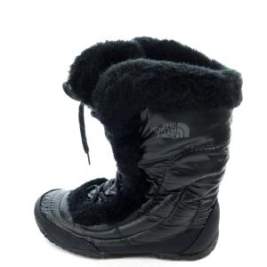 THE NORTH FACE W Nuptse Fur IV スノーブーツ ショートブーツ ナイロン フェイクファー 22.5cm 黒 ブラック NFW70088