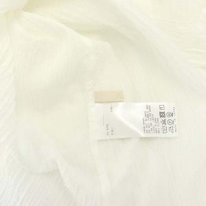 Plage 24SS Crepe Long クレープシャツ チュニック丈 長袖 ロング リネン混 白 ホワイト