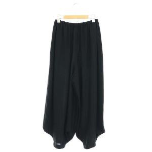 ENFOLD 22AW PEジョーゼット Vase TROUSERS バルーンパンツ タック 36 黒 ブラック