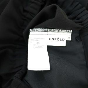 ENFOLD 22AW PEジョーゼット Vase TROUSERS バルーンパンツ タック 36 黒 ブラック