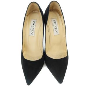 JIMMY CHOO スエード ポインテッドトゥ パンプス ピンヒール 36 23cm 黒 ブラック