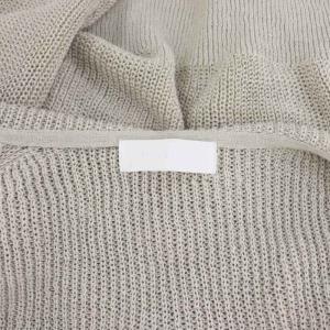 AP STUDIO 24SS ギマコットンフーディ?ニット ジップアップパーカー 長袖 ライトグレー /DO OS