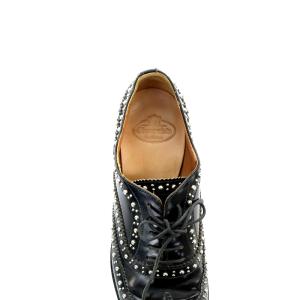 Church's BURWOOD MET レースアップシューズ ウィングチップ レザー スタッズ 36 23cm 黒 ブラック SH