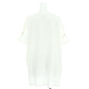 LANVIN en Bleu パール カットソー Tシャツ 半袖 プルオーバー コットン 38 M 白 ホワイト