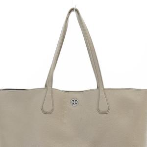 TORY BURCH レザー 肩掛け ショルダーバッグ トートバッグ ハンドバッグ グレージュ
