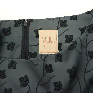 SYBILLA ワンピース ノースリーブ ロング 刺繍 M チャコールグレー