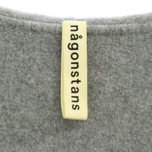 nagonstans ソフトリバー フーデッドコート ロング アウター サイドスリット ウール 38 グレー