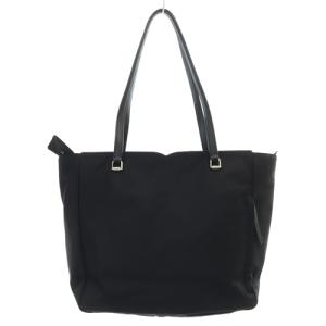kate spade new york レザー ナイロン トートバッグ ハンドバッグ 黒 ブラック WKRU6511