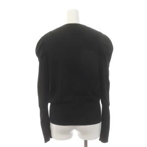 M'S GRACY ビジューボタン ウールカーディガン 長袖 40 黒 ブラック