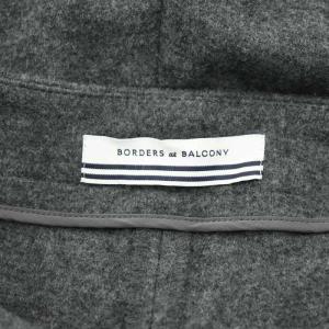 BORDERS at BALCONY メルトンジャージーパンツ テーパード ウール 36 S グレー