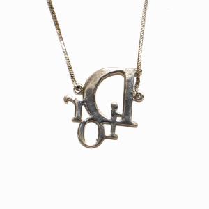 Christian Dior ネックレス ペンダント ロゴ シルバー色