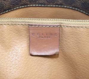 CELINE MC98/2 バケツ型 トートバッグ ショルダーバッグ マカダム PVC 茶色 ブラウン