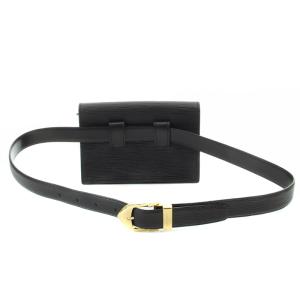 LOUIS VUITTON エピ ポシェット サンチュール ウエストポーチ ロゴ ブラック M52592