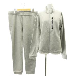 セットアップ 上下 スウェット 裏起毛 フルジップ パーカー 長袖 ジョガーパンツ XL 杢グレー