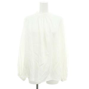 C/N Gather Blouse ブラウス シャツ プルオーバー 長袖 白 ホワイト