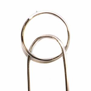 MM6 Maison Margiela Double circle earring 片耳ピアス ラウンド シルバーカラー