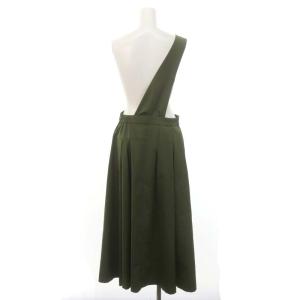 ADORE 24SS メモリータフタワンピース ロング ワンショルダー アシンメトリー 38 カーキ /HK OS