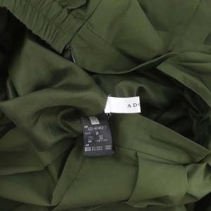 ADORE 24SS メモリータフタワンピース ロング ワンショルダー アシンメトリー 38 カーキ /HK OS