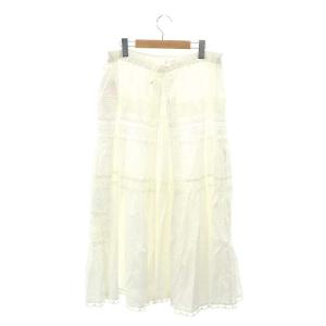 franche lippée DOLL UP  ロングスカート フレア レース 3L 白 ホワイト