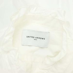 UNITED ARROWS 23AW C フリル スタンドカラーシャツ 長袖 38 白 ホワイト