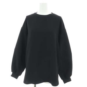 23AW COMFY ステッチ プルオーバー カットソー 長袖 チュニック丈 38 黒 ブラック