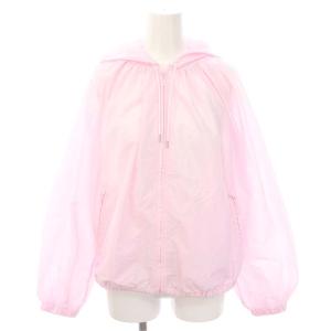 24SS ライト フード ブルゾン ジャケット ジップアップ 36 ピンク