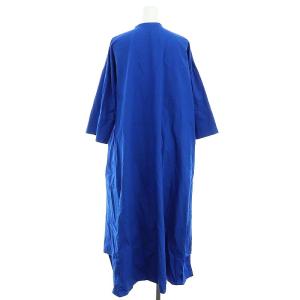 ENFOLD 23SS A-LINE DRESS ワンピース ロング マキシ丈 七分袖 36 ロイヤルブルー