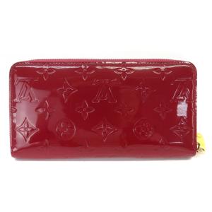 LOUIS VUITTON ヴェルニ ジッピーウォレット 長財布 赤 レッド ピンク M91597