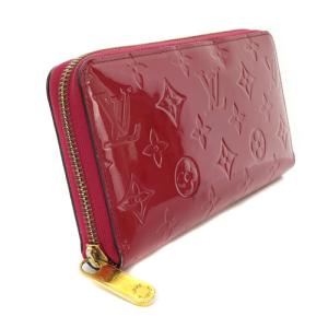 LOUIS VUITTON ヴェルニ ジッピーウォレット 長財布 赤 レッド ピンク M91597