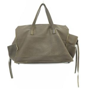 GOLDEN GOOSE レザートートバッグ ハンドバッグ レザー グレー