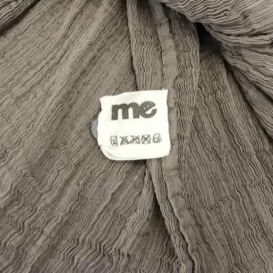 me ISSEY MIYAKE シワ加工プリーツシャツ ブラウス 長袖 グレー SH