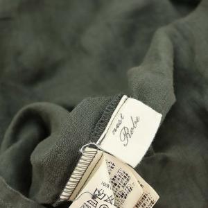 nest Robe フレンチスリーブリネン2wayワンピース ロング F カーキ