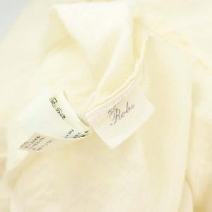 nest Robe リネンレース付きワンピース ロング 七分袖 F オフホワイト /DF OS