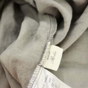 nest Robe リネン Vネックシャツワンピース ロング 長袖 グレー