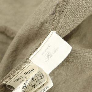 nest Robe リネン ノースリーブワンピース ロング F カーキベージュ