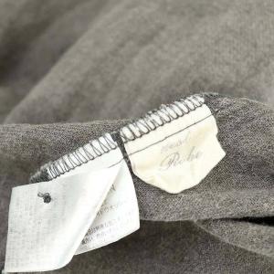 nest Robe リネンビエラスタンドフリルブラウス バックボタン 長袖 グレー