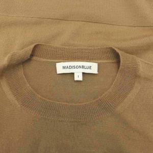 MADISONBLUE クルーネック ウール ニット セーター 長袖 1 キャメル
