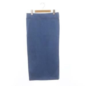 BOTTLE SKIRT FADE DENIM デニム スカート タイト ロング スリット 1 青 ブルー